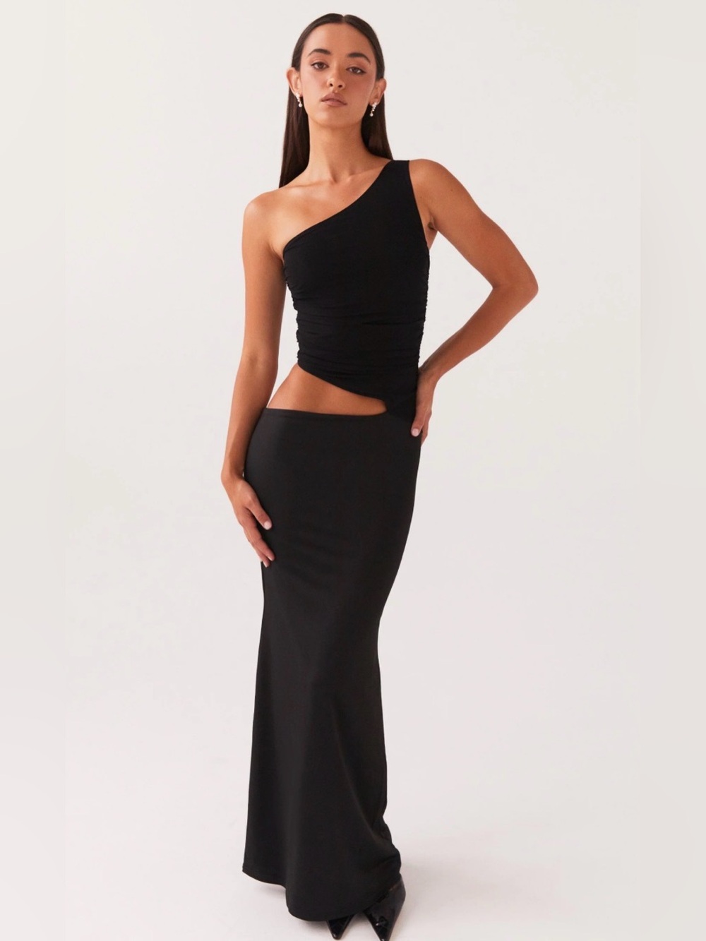 Peppermayo Seranella One Shoulder Maxi Dress